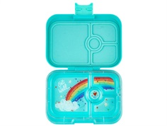 Yumbox misty aqua/rainbow tray 4-sections lunchbox Panino